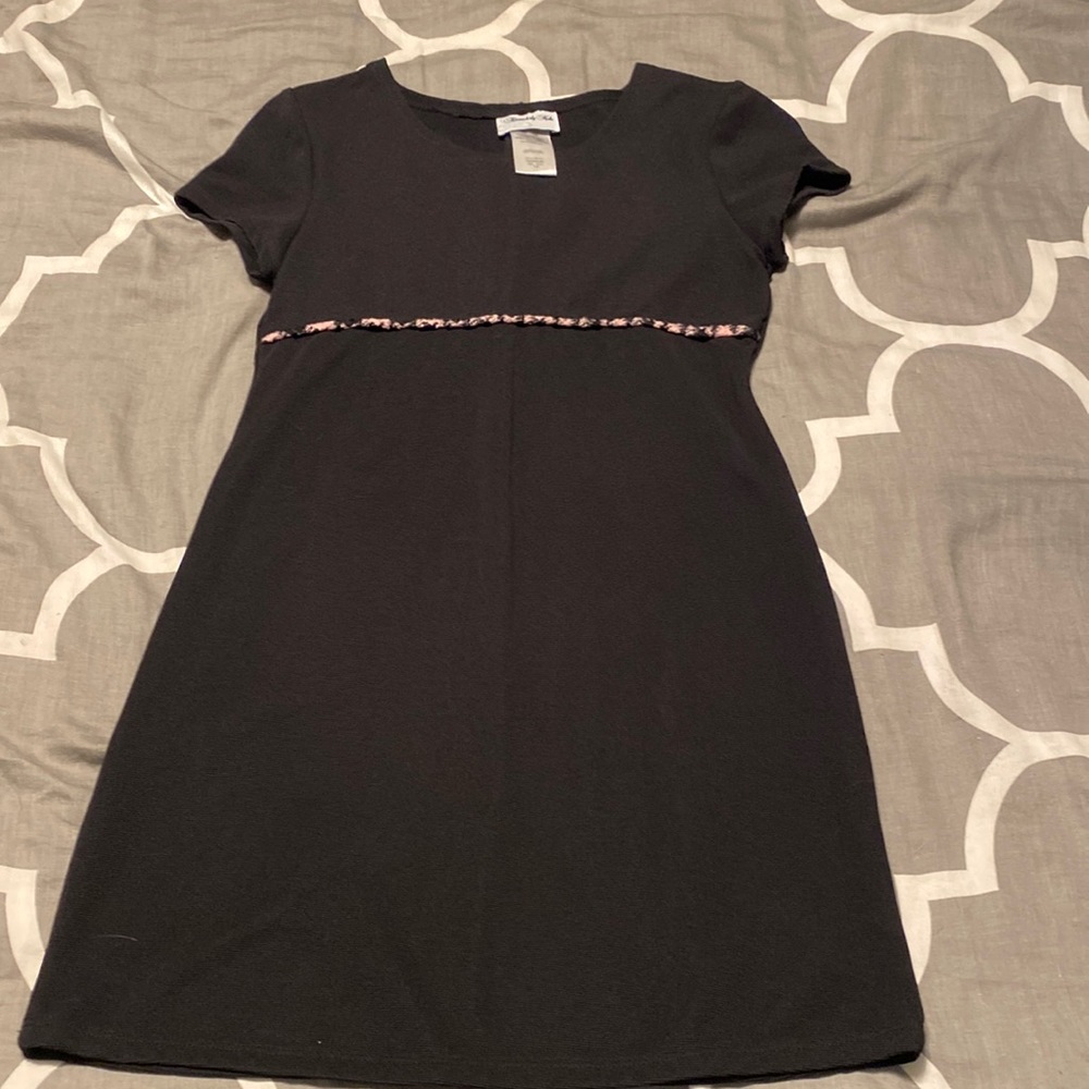 Disorderly Kids Size 10 Black Dress with Pink and White Detailing